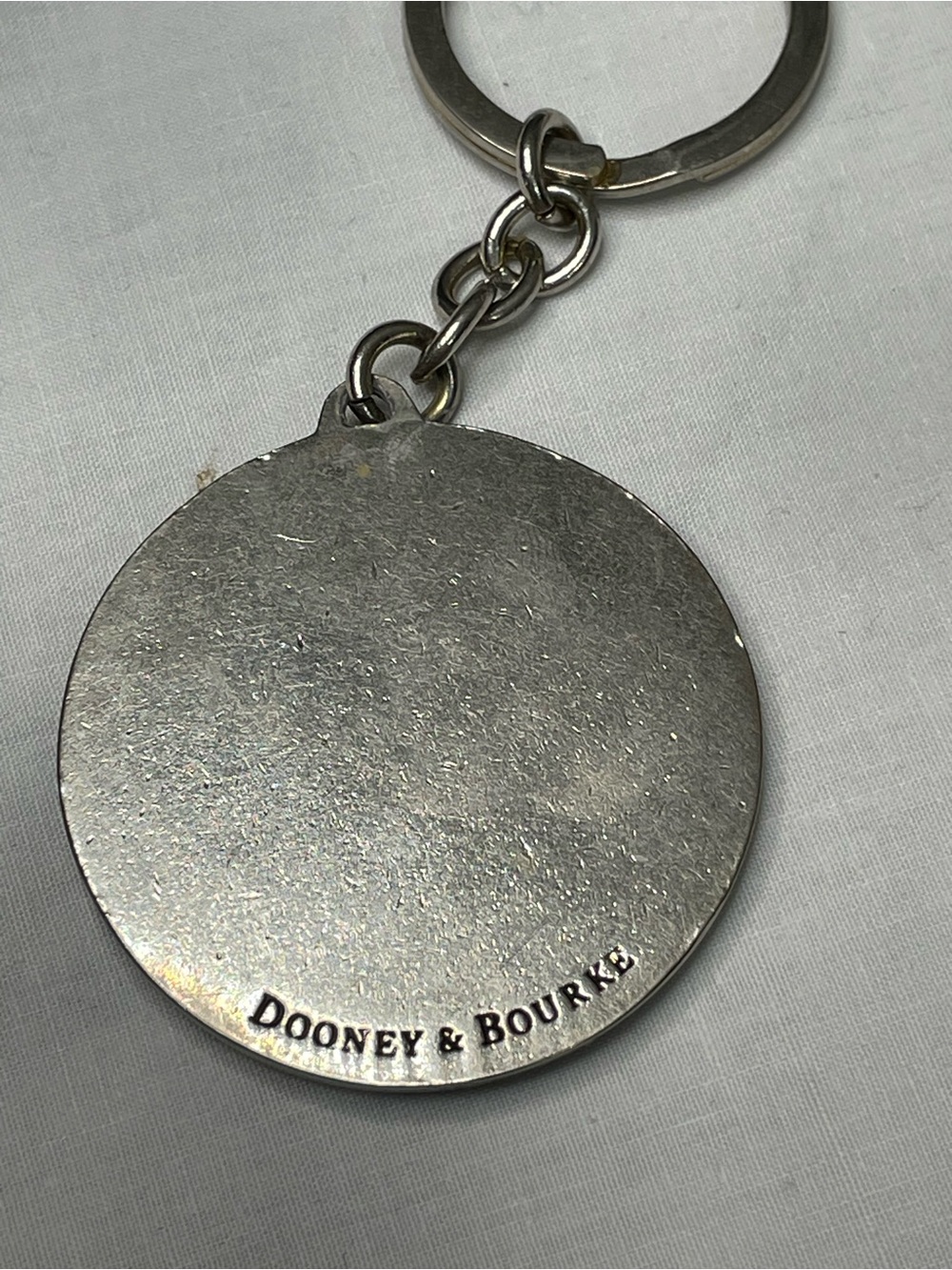 Dooney & Bourke Hydrangea Keychain DB Logo Floral Enamel Key Ring - Picture 5 of 6
